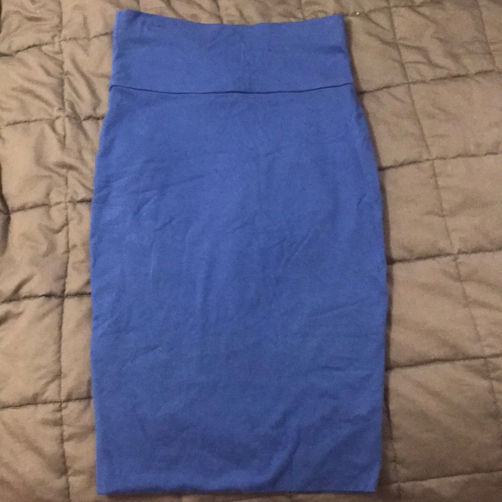 Nordstrom Blue fitted pencil skirt.
